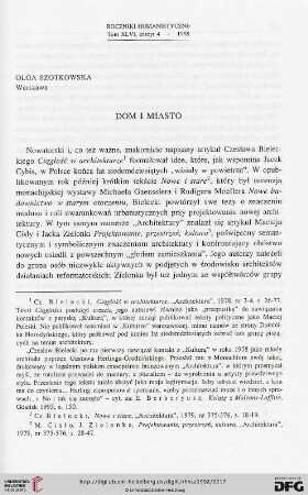 46.1998: Dom i Miasto
