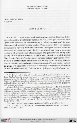 46.1998: Dom i Miasto