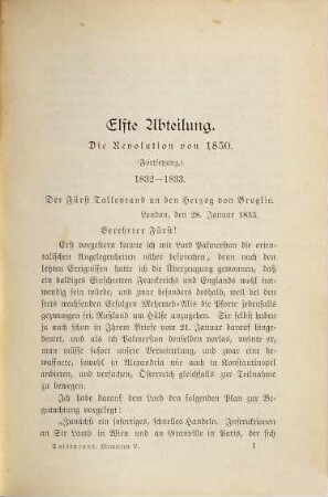 Memoiren des Fürsten Talleyrand, 5