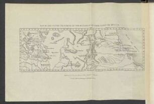 Map of the country traversed by the Spaniards on theis march to Mexico.