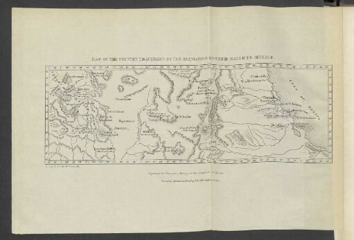 Map of the country traversed by the Spaniards on theis march to Mexico.