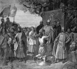 Szenen aus der Geschichte Böhmens — Ottokar II. Přemysl auf dem Feldzug gegen die heidnischen Pruzzen