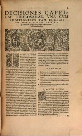Decisiones Capellae Tholosanae