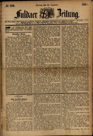 Ausgabe vom Montag, den 29. Dezember 1884.