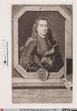 Bildnis Giovanni Lami (lat. Joannes Lamius)