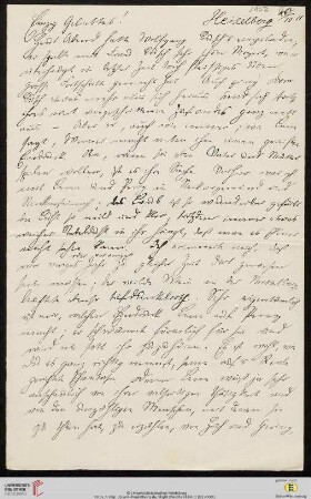 Heid. Hs. 3484,1102: Brief von Eberhard Gothein an Marie Luise Gothein