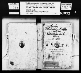 Klag-Protokoll über Reicholzheim und Dörlesberg