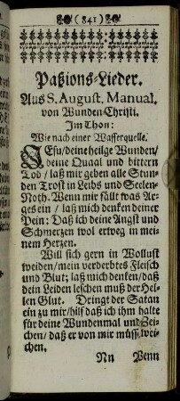 Paßions-Lieder.