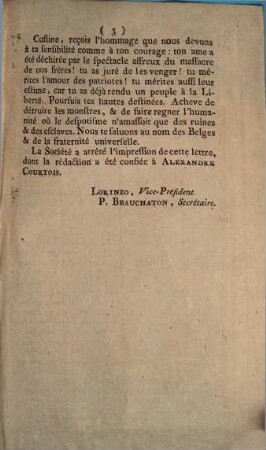 Les Amis De La Liberté Et De L'Egalité Au Général Custine