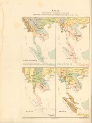 Carte des lieux historiques de l`Indo-Chine ...