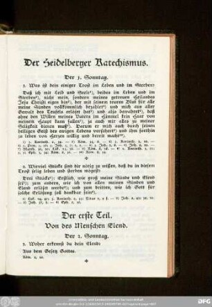 Der Heidelberger Katechismus.
