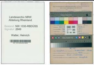 Entnazifizierung Heinrich Walter , geb. 26.07.1903 (Kaufmaennischer Angestellter)