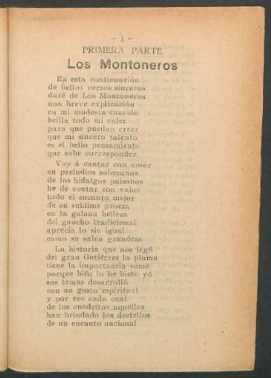 Primera parte. - Los montoneros