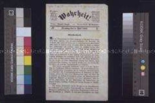 Zeitung: Wahrheit. Nr. 3; Wien, 6. Juni 1848