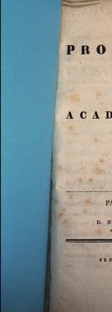 Novi prorectoratus auspicia ... rite capienda civibus indicit Academia Ienensis. 1838