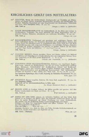 Kirchliches Gerät des Mittelalters (Nr. 261-275)