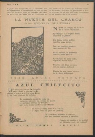 Muerte del Chango : De los "Poemas en Luz y Sombra"