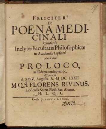 De Poena Medicinali