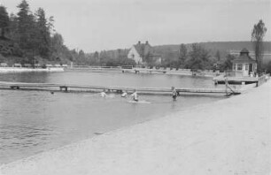 Freibad Brunn : Blick über das Freibad in Brunn