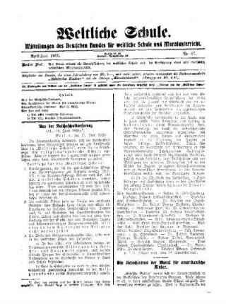 Aus der Reichsschulkonferenz : (11.-19. Juni 1920)