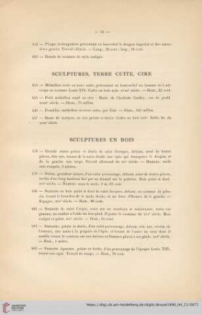 Sculptures, Terre Cuite, Cire (Nr. 454 - 467)