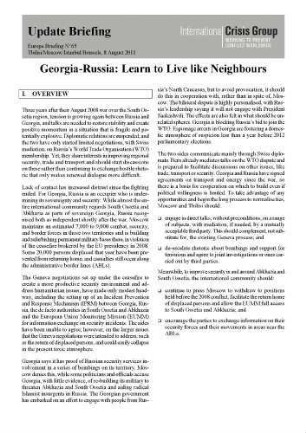 Georgia-Russia: learn to live like neighbours