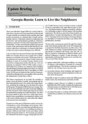 Georgia-Russia: learn to live like neighbours