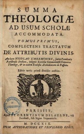 Summa theologiae : ad usum scholae accomodata, 1