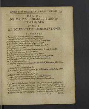 Cap. III. De causa formali subhastationis.
