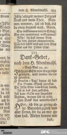 Andachten nach dem H. Abendmahl.