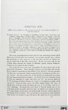 Chapter XIX: Attic sculptures of the second half of the fifth century B.C.: The Parthenon