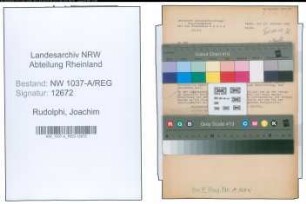 Entnazifizierung Joachim Rudolphi , geb. 26.08.1898 (Gerichtsdirektor)