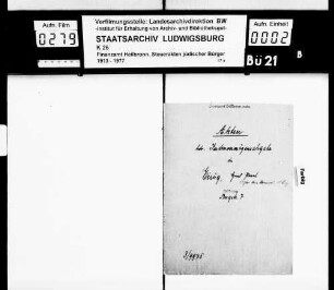 Eisig, Hans [Eduard] *08.04.1923 [Heilbronn] [08.11.1943 über Berlin nach Auschwitz dep., dort gest., Datum unbek.] Wohnort: Heilbronn