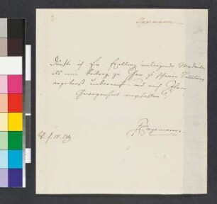 Brief von Jagemann, Ferdinand Karl Christian an Goethe, Johann Wolfgang von