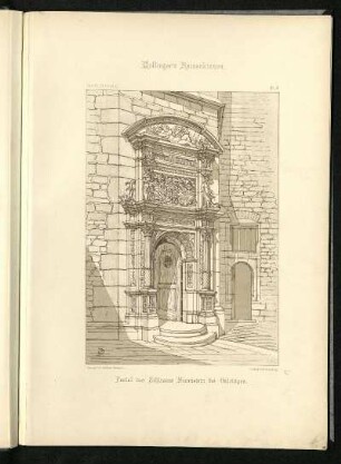 Portal des Schlosses Neuenstein bei Öhringen.