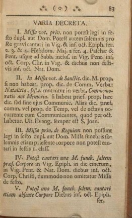 Varia decreta.