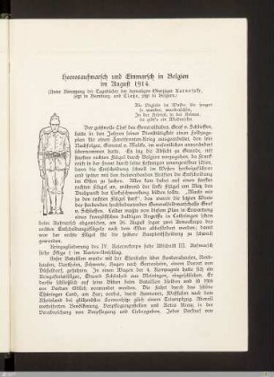 Heeresaufmarsch und Einmarsch in Belgien im August 1914
