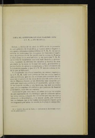Carta del gobernador don Juan Francisco Sáenz á S. M. - Año de 1675 (1).