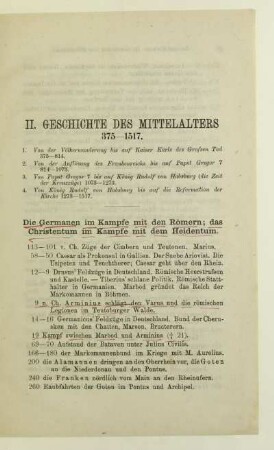 [Zweiter Kursus]. II. Geschichte des Mittelalters. 375 - 1517