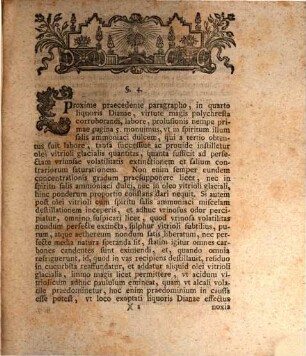 Ioannis Christiani Stockii H.T. Facvltatis Medicae Decani De Liquore Dianae Virtvte Magis Polychresta Corroborato, Prolusio 2