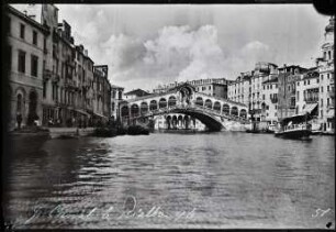 Venedig, Canal Grande, Rialtobrücke von Südwesten