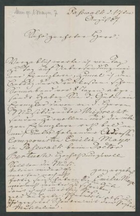 Brief an Musikverlag Ed. Bote und G. Bock : 17.08.1867