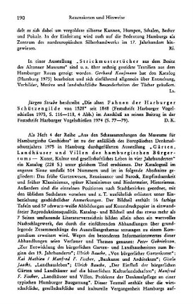 Stickmustertücher aus dem Besitz des Altonaer Museums, Katalog bearb. von Gerhard Kaufmann : Hamburg, 1975