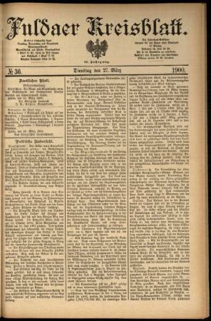 Ausgabe vom Dienstag, den 27. März 1900.