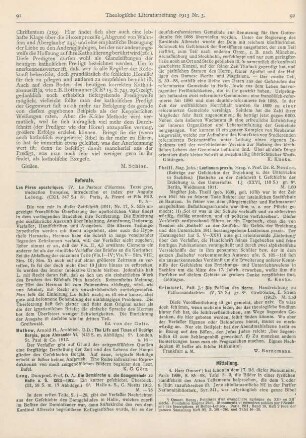 91-92 [Rezension] Lang, A., Die Domkirche u. die Domgemeinde zu Halle a. S. 1283 - 1912. Ein kurzer geschichtl. Überblick