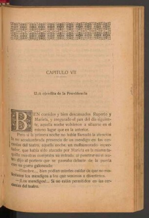 Capítulo VII - Una ojeadita de la Providencia