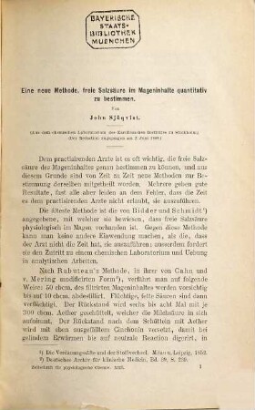 Zeitschrift für physiologische Chemie, 13. 1889