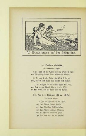 V. Wanderungen auf der Heimatflur