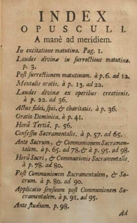 Index opusculi.