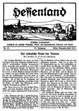 Nr. 21, Erstes November-Heft 1913